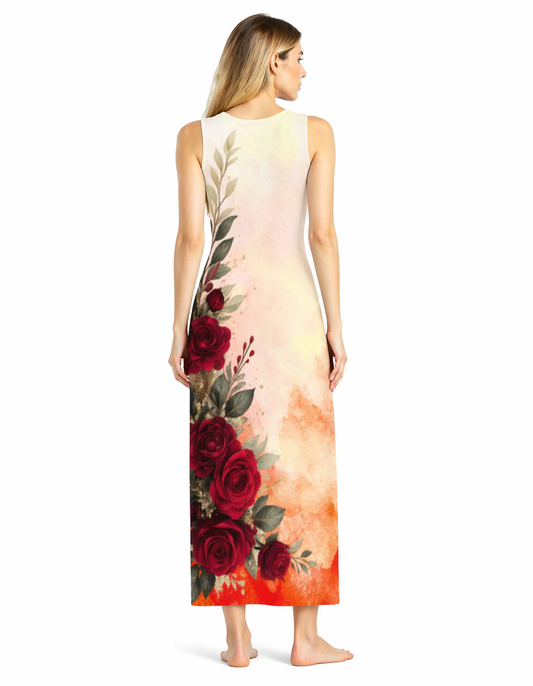 SANIQUE Women Floral Bodycon Dress Rose Print Poly Spandex Slim Fit Party Dress India