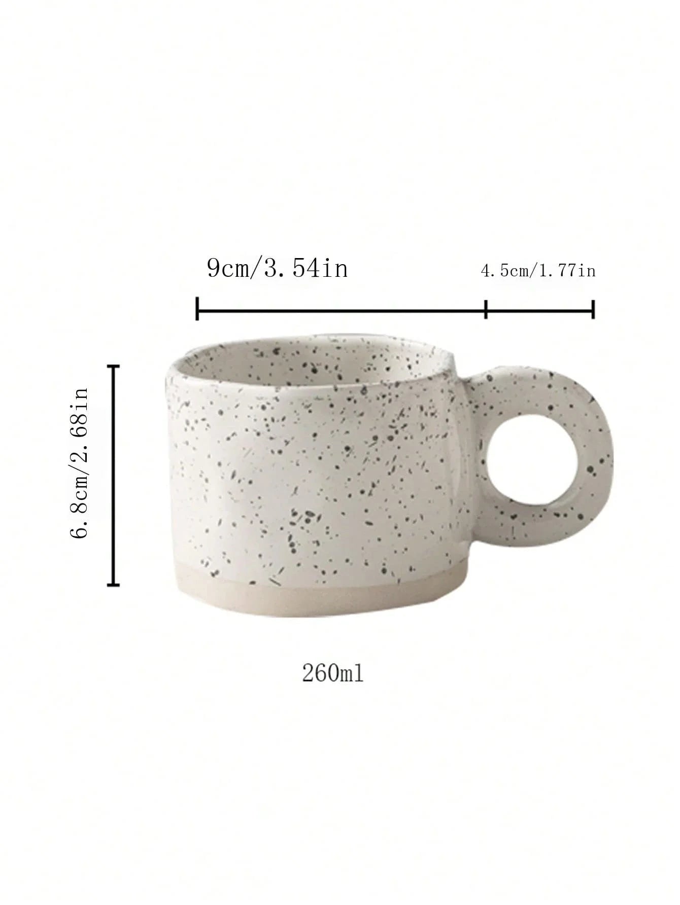 Ceramic Coffee Mug 260ml | Latte, Tea & Cappuccino Cup for Home & Cafe