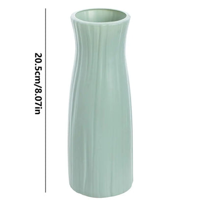 Plastic Imitation Ceramic Flower Vase – Modern Home & Garden Table Decor | Wedding, Party & Bonsai Pot DIY Gift