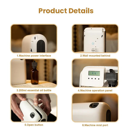 Namste 300m³ Room Fragrance Battery Aroma Diffuser Perfume Electric Aromatic Oasis Electric Smell Home Bluetooth Air Freshener