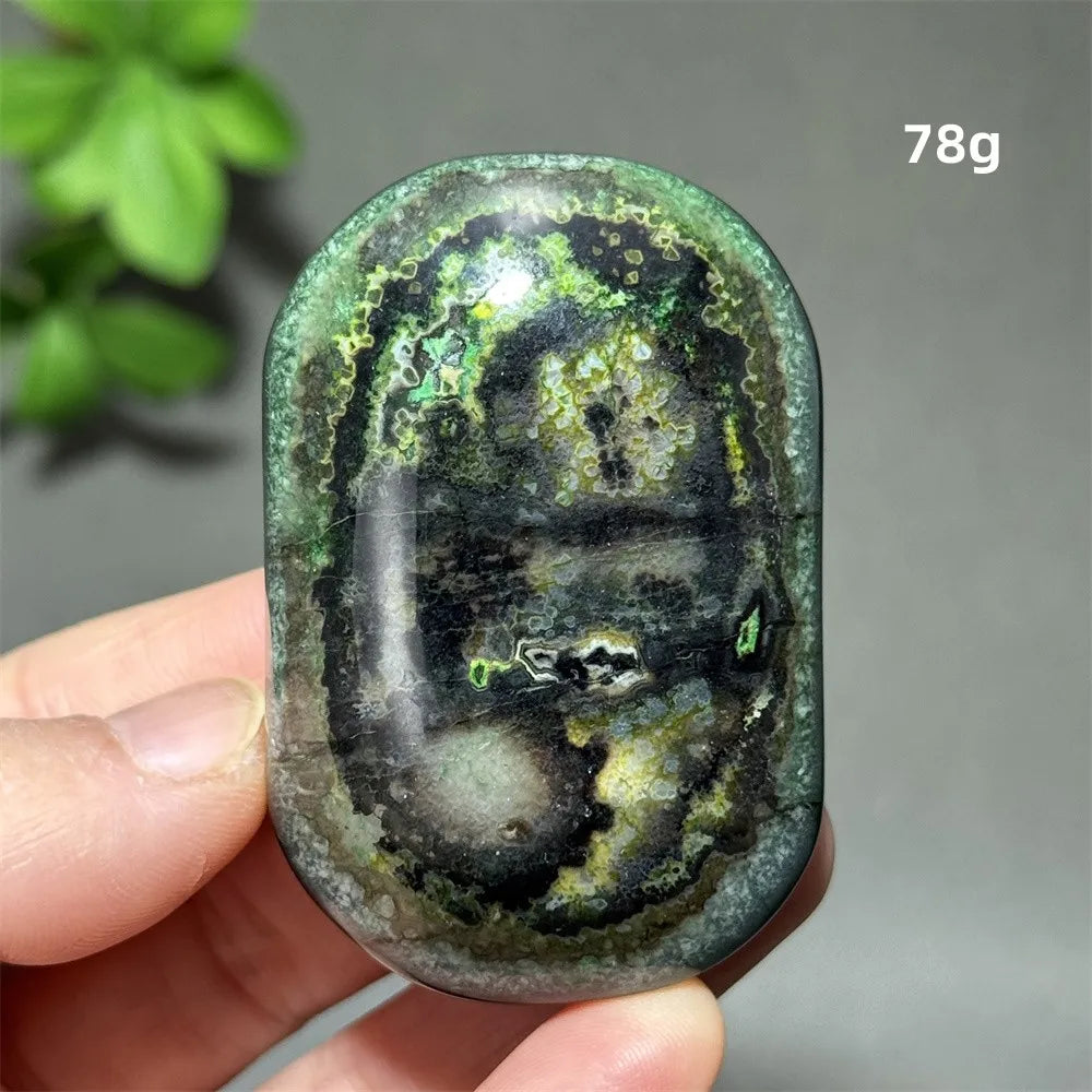 Natural Green Agate Crystal Specimen | Meditation Gem Home Decor