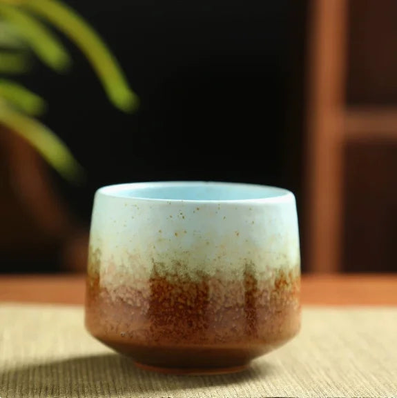 Vintage Ceramic Tea & Coffee Cup | Rustic Coarse Pottery Stove Cup