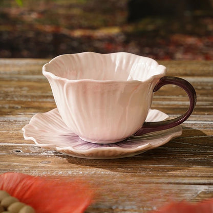 Ceramic Coffee Cup & Saucer Set | Afternoon Tea Latte Cup for Home & Cafe