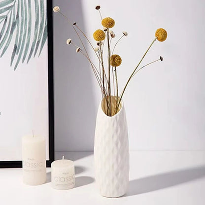 Plastic Imitation Ceramic Flower Vase – Indoor Outdoor Garden & Table Decor | Wedding Festival Party DIY Gift