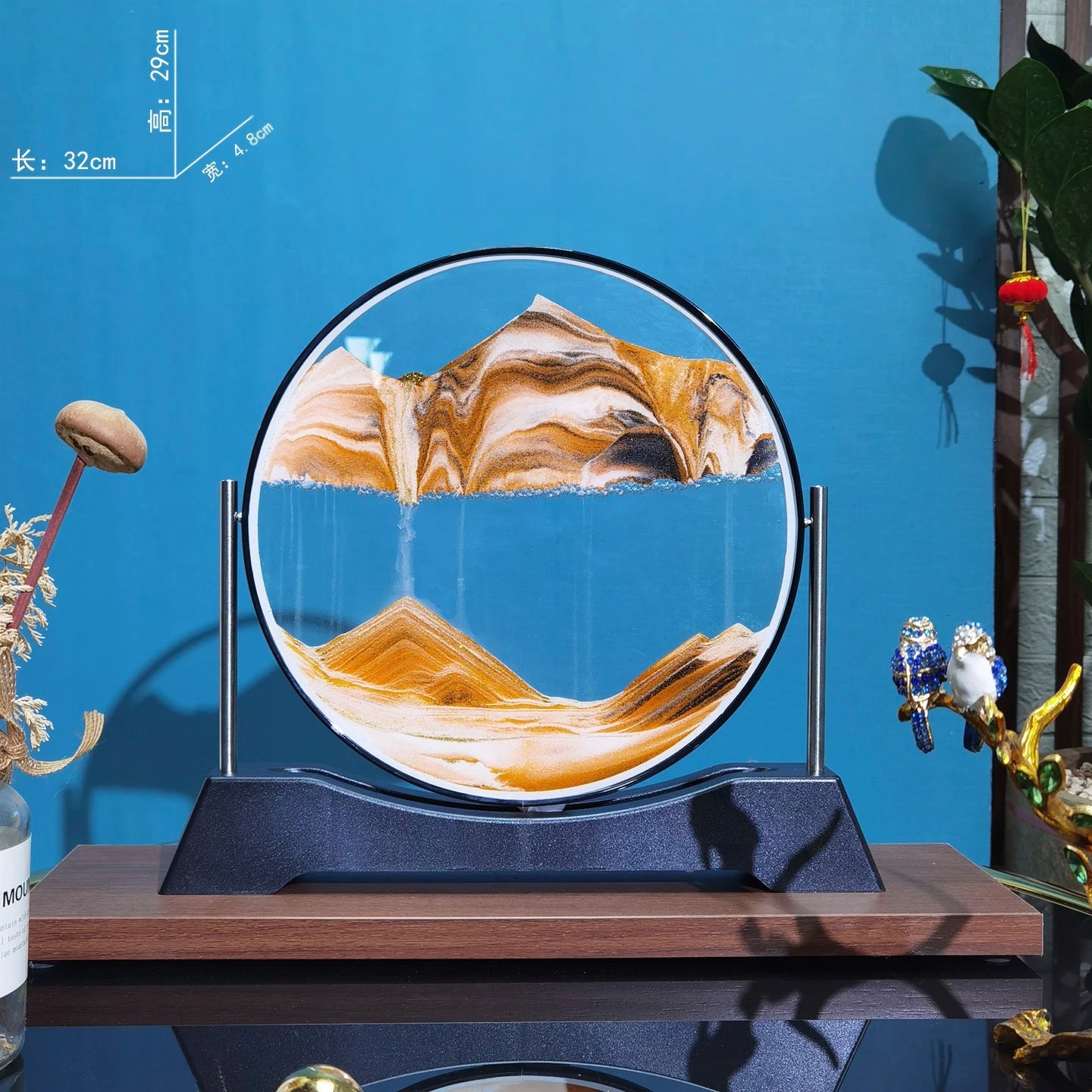 Rotatable Sand Art Picture | 3D Moving Sandscape Hourglass Home Decor