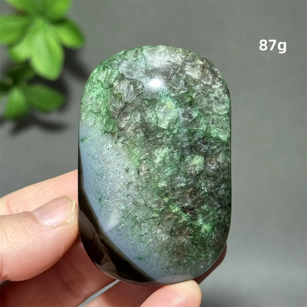 Natural Green Agate Crystal Specimen | Meditation Gem Home Decor
