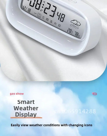 Rechargeable Cartoon Alarm Clock | Digital Calendar with Night Light