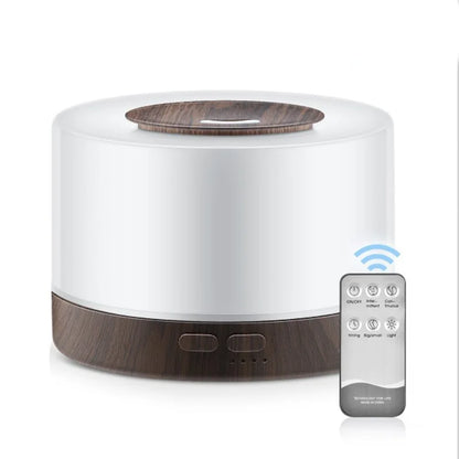 700ml Wood Grain Humidifier | Aromatherapy Diffuser with Colorful Night Light