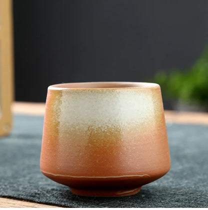 Vintage Ceramic Tea & Coffee Cup | Rustic Coarse Pottery Stove Cup