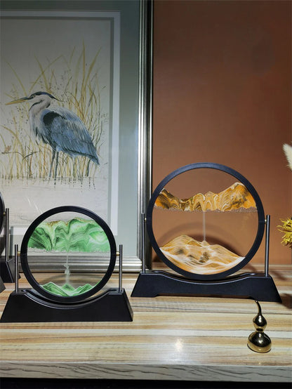 Rotatable Sand Art Picture | 3D Moving Sandscape Hourglass Home Decor