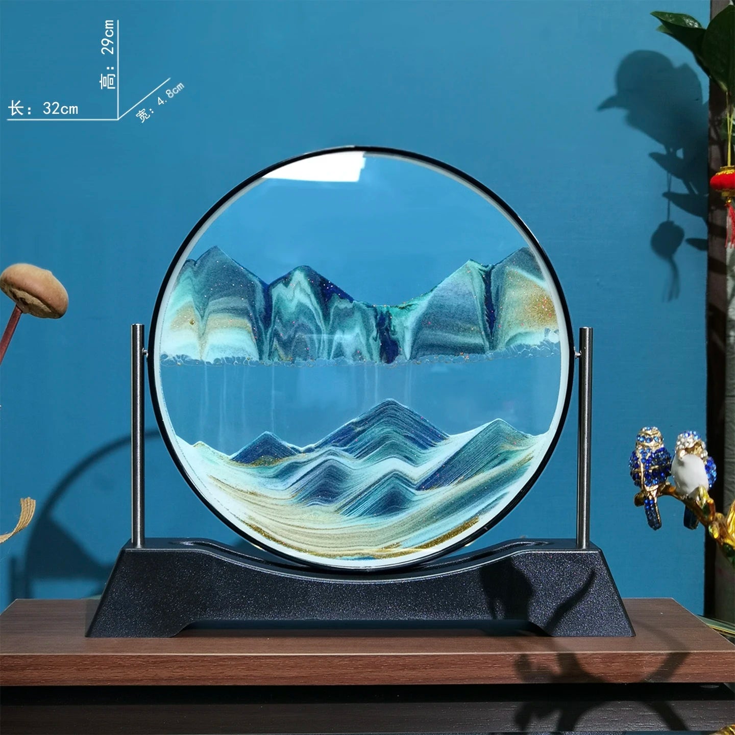 Rotatable Sand Art Picture | 3D Moving Sandscape Hourglass Home Decor