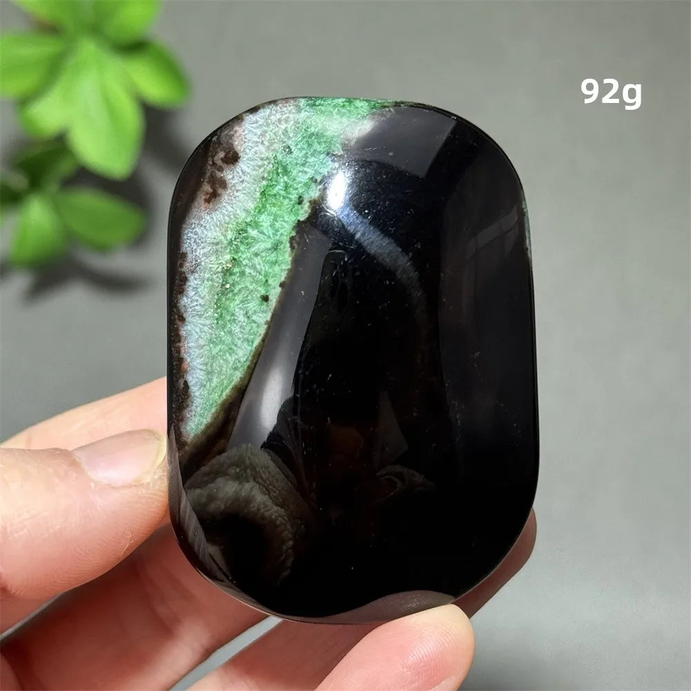 Natural Green Agate Crystal Specimen | Meditation Gem Home Decor