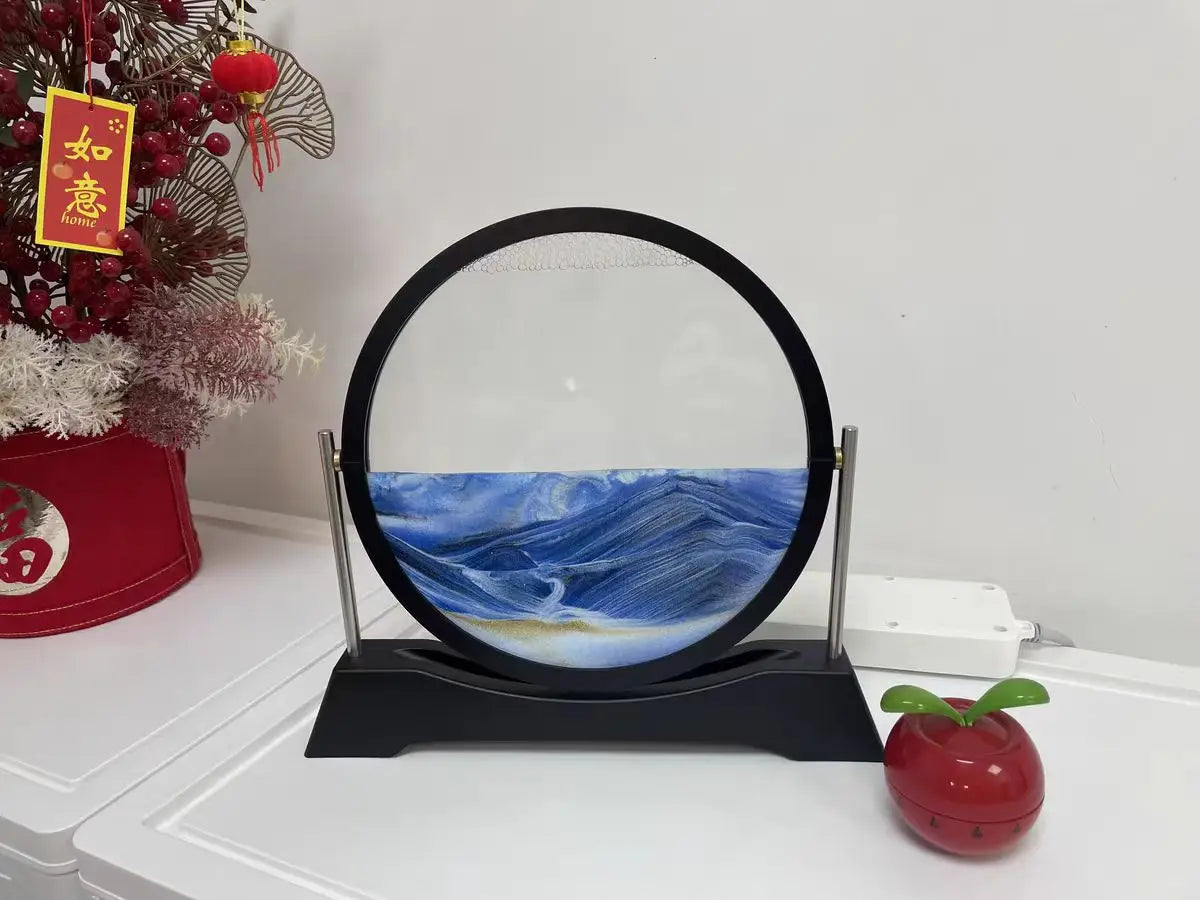 Rotatable Sand Art Picture | 3D Moving Sandscape Hourglass Home Decor