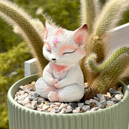 Resin Nine Tailed Fox Sculpture | Animal Figurine Home Decor