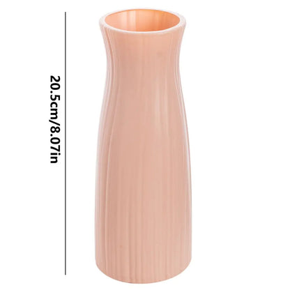 Plastic Imitation Ceramic Flower Vase – Indoor Outdoor Garden & Table Decor | Wedding Festival Party DIY Gift