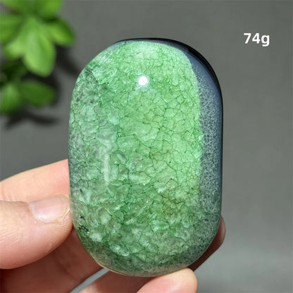 Natural Green Agate Crystal Specimen | Meditation Gem Home Decor