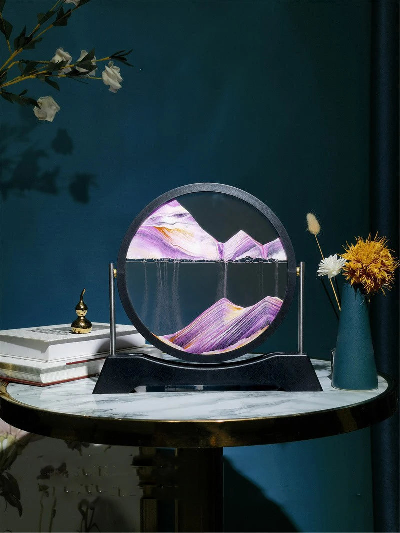 Rotatable Sand Art Picture | 3D Moving Sandscape Hourglass Home Decor