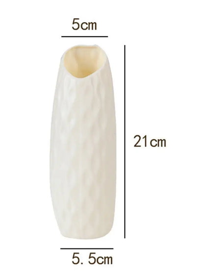 Plastic Imitation Ceramic Flower Vase – Modern Home & Garden Table Decor | Wedding, Party & Bonsai Pot DIY Gift