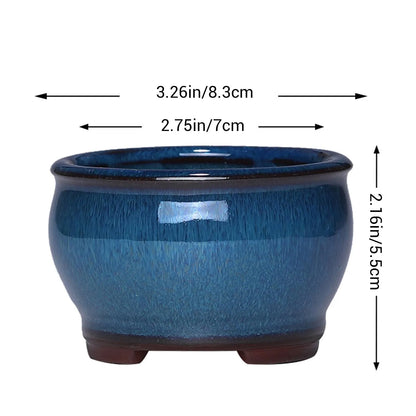 Ceramic Succulent Flower Pot with Drainage Hole – Indoor & Outdoor Planter for Windowsills, Shelves, Gardens & Patios