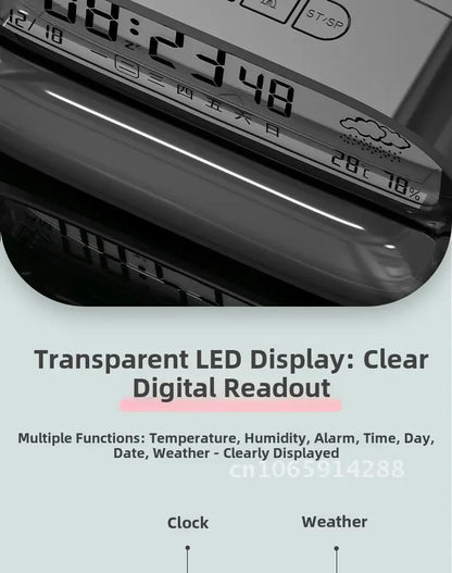Rechargeable Cartoon Alarm Clock | Digital Calendar with Night Light