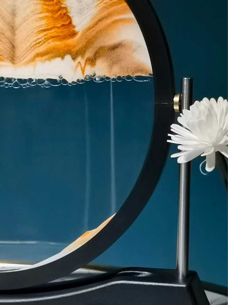 Rotatable Sand Art Picture | 3D Moving Sandscape Hourglass Home Decor