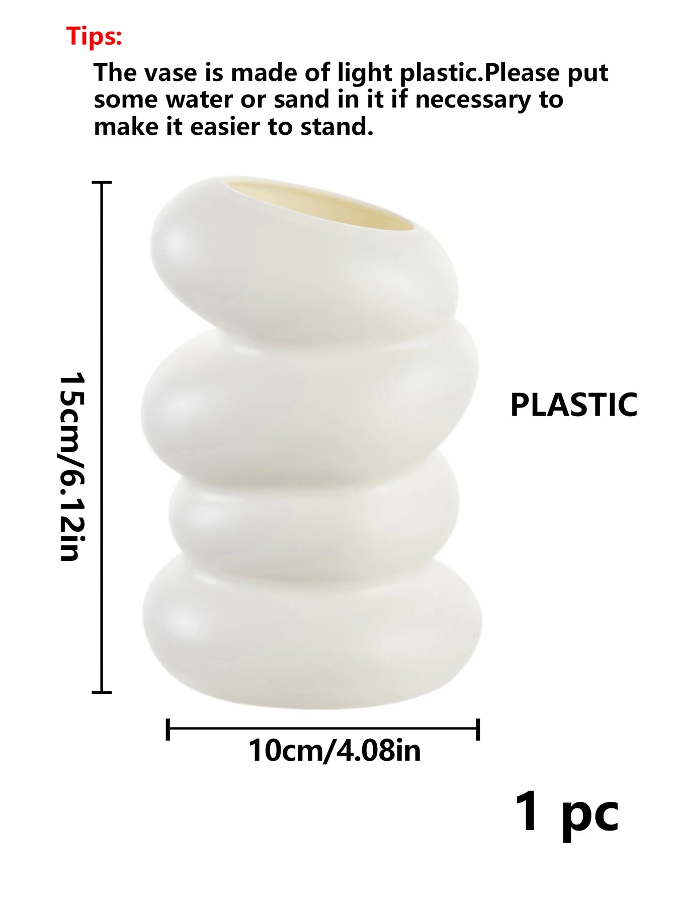Plastic Imitation Ceramic Flower Vase – Bonsai Pot for Home Room Garden Yard | Wedding Festival Table & DIY Gift Decor