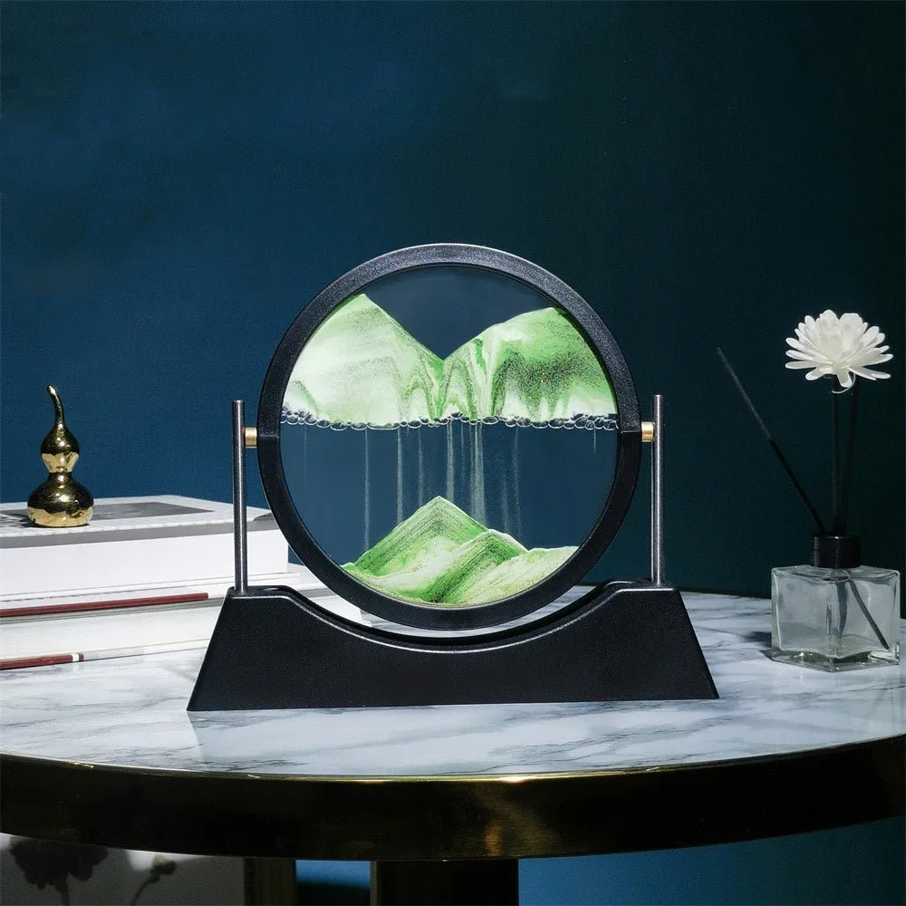 Rotatable Sand Art Picture | 3D Moving Sandscape Hourglass Home Decor
