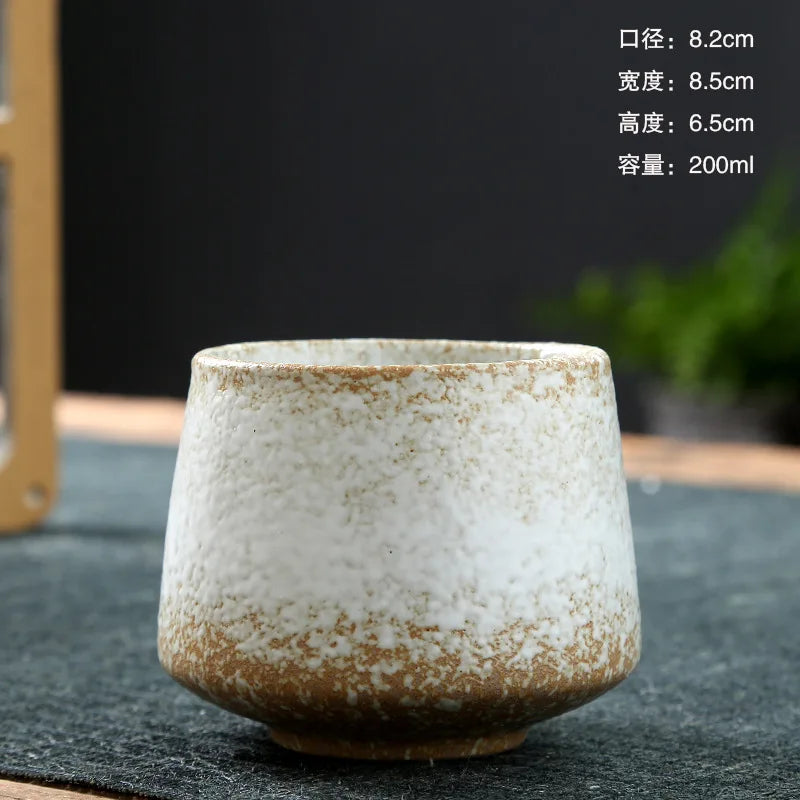 Vintage Ceramic Tea & Coffee Cup | Rustic Coarse Pottery Stove Cup