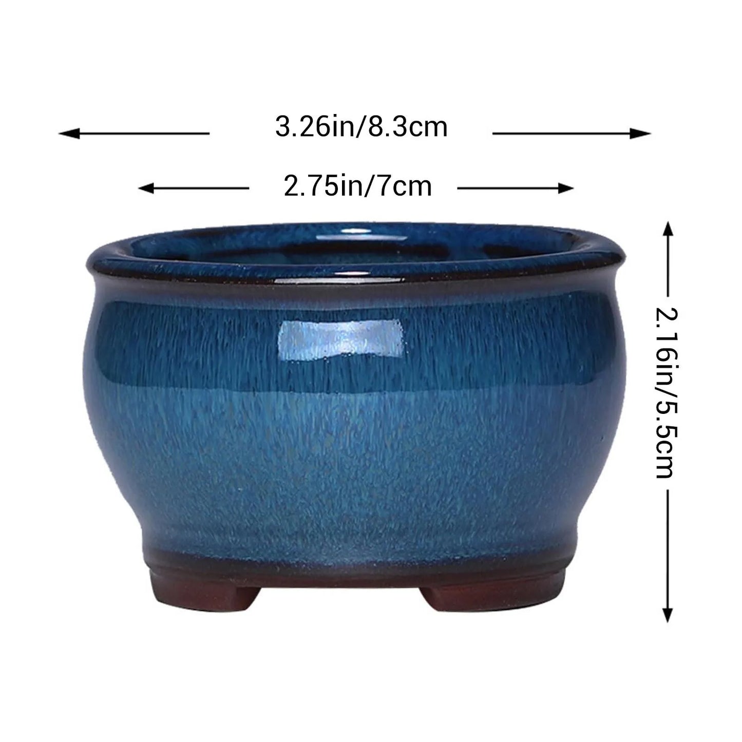 Ceramic Garden Planter Pot with Drainage Hole | Indoor Flower, Cactus & Herb Pot
