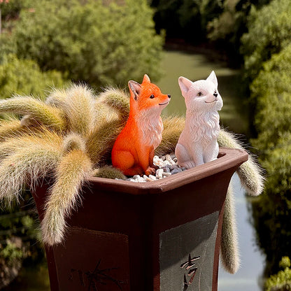 Resin Nine Tailed Fox Sculpture | Animal Figurine Home Decor