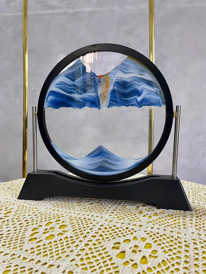 Rotatable Sand Art Picture | 3D Moving Sandscape Hourglass Home Decor