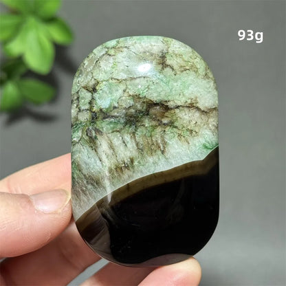 Natural Green Agate Crystal Specimen | Meditation Gem Home Decor