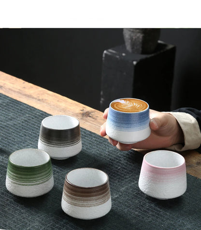 Vintage Ceramic Tea & Coffee Cup | Rustic Coarse Pottery Stove Cup