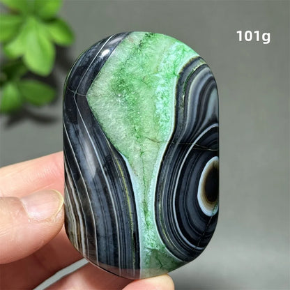 Natural Green Agate Crystal Specimen | Meditation Gem Home Decor