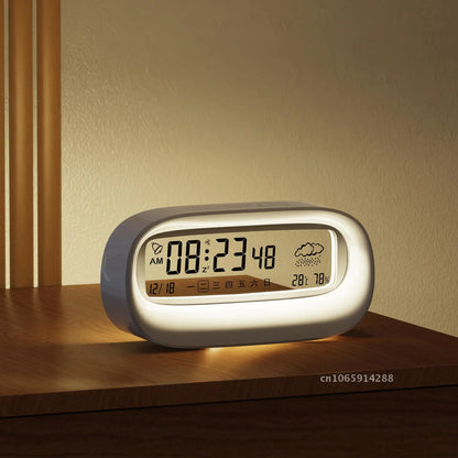 Rechargeable Cartoon Alarm Clock | Digital Calendar with Night Light