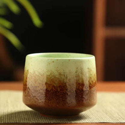 Vintage Ceramic Tea & Coffee Cup | Rustic Coarse Pottery Stove Cup