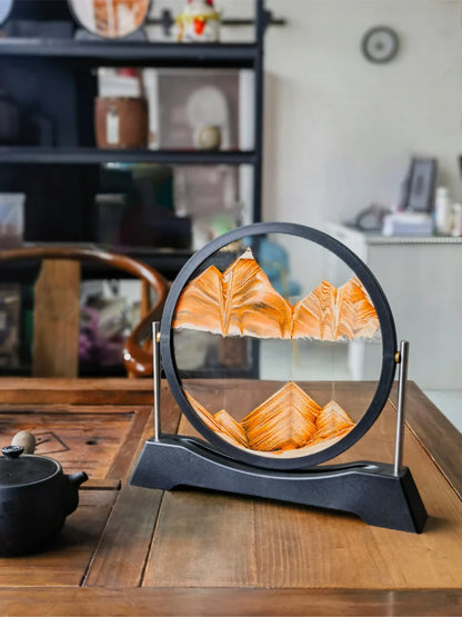 Rotatable Sand Art Picture | 3D Moving Sandscape Hourglass Home Decor