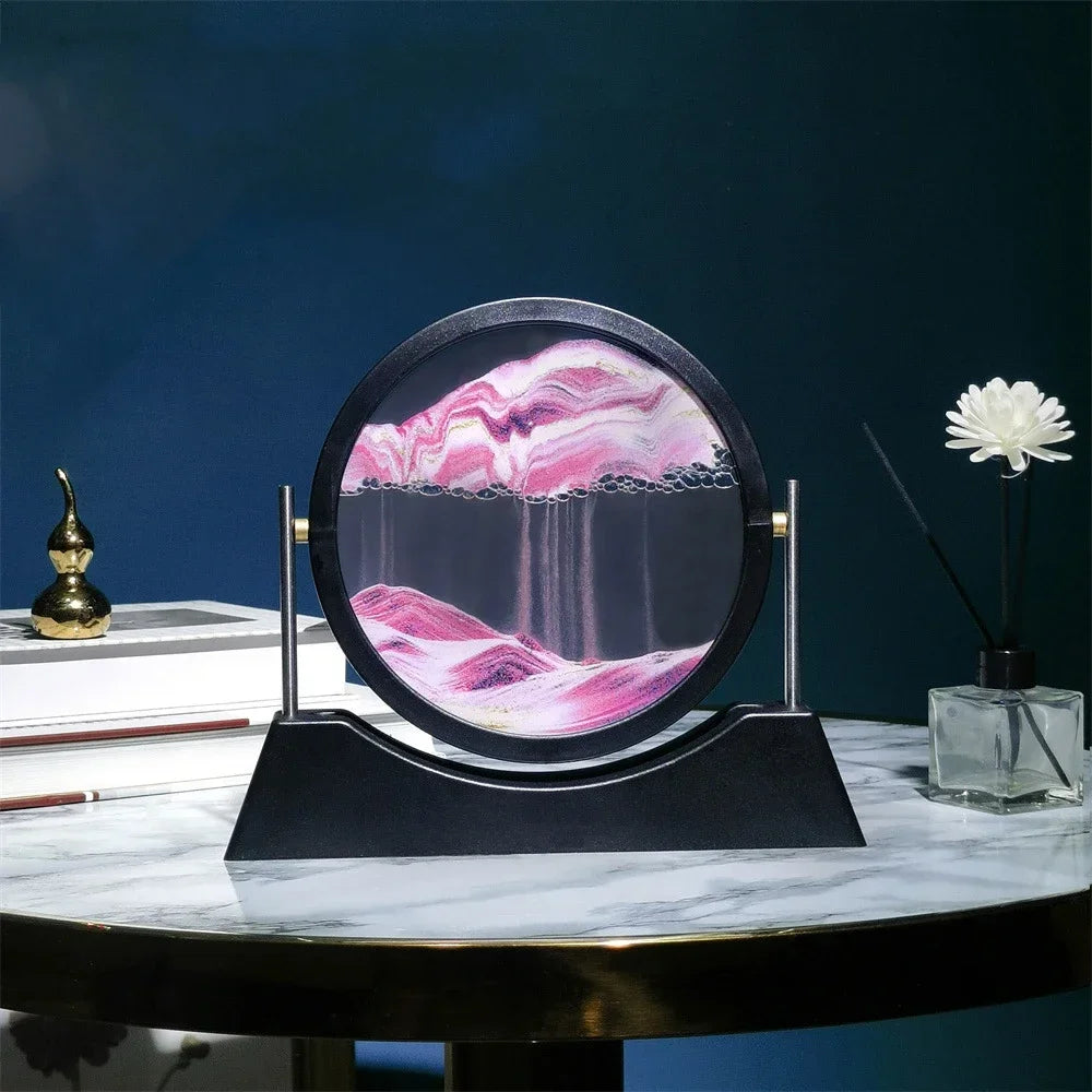 Rotatable Sand Art Picture | 3D Moving Sandscape Hourglass Home Decor