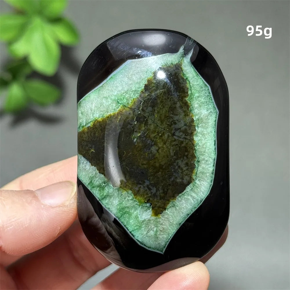 Natural Green Agate Crystal Specimen | Meditation Gem Home Decor