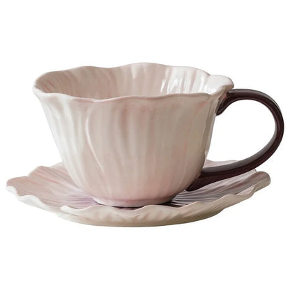 Ceramic Coffee Cup & Saucer Set | Afternoon Tea Latte Cup for Home & Cafe