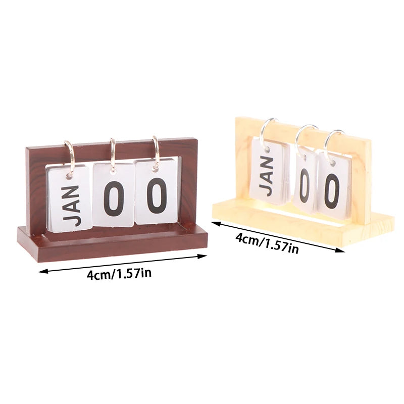 1:12 Dollhouse Miniature Desk Calendar – Wooden Home Decor Toy | Doll House Accessories & Room Ornament