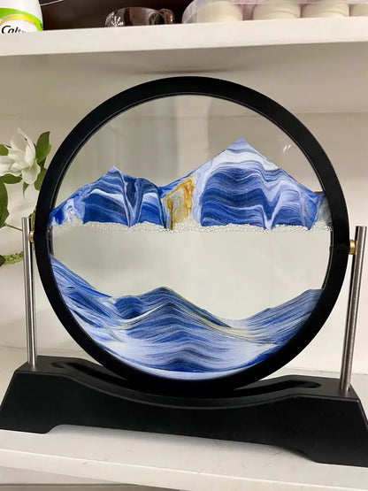 Rotatable Sand Art Picture | 3D Moving Sandscape Hourglass Home Decor