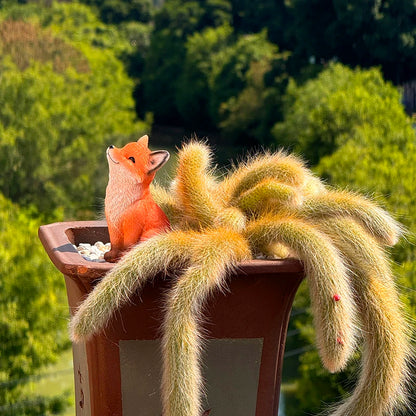 Resin Nine Tailed Fox Sculpture | Animal Figurine Home Decor