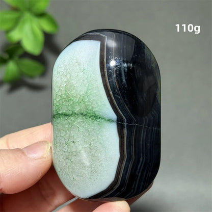 Natural Green Agate Crystal Specimen | Meditation Gem Home Decor