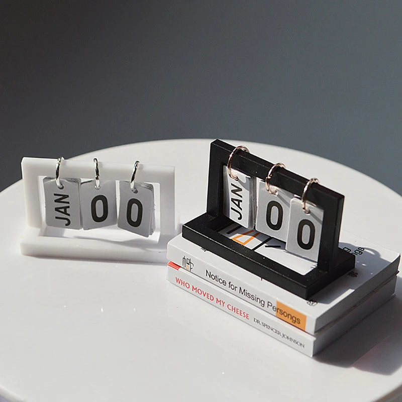 1:12 Dollhouse Miniature Desk Calendar – Wooden Home Decor Toy | Doll House Accessories & Room Ornament