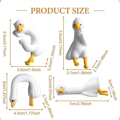 Cute 3D Mini Resin Duck Figurine – Cartoon Animal Desk Decor | Car Dashboard Ornament & Gift Idea
