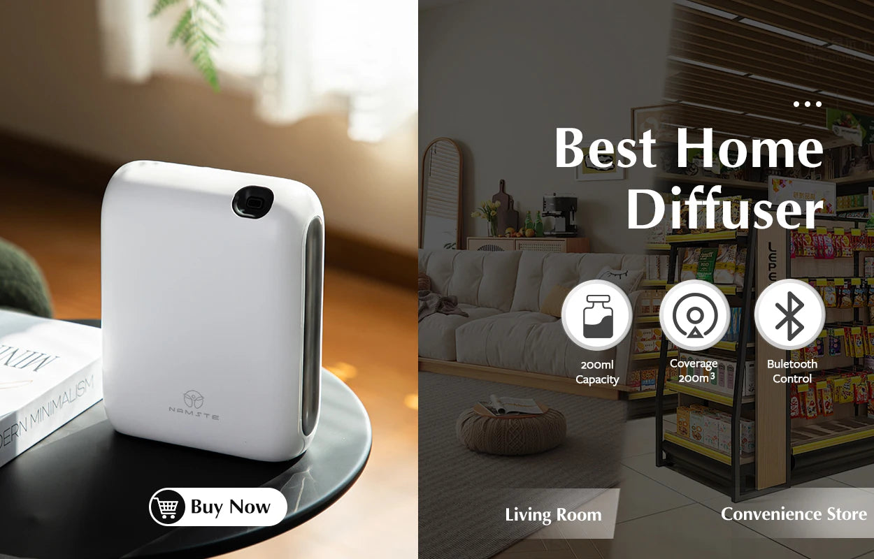 Namste 300m³ Room Fragrance Battery Aroma Diffuser Perfume Electric Aromatic Oasis Electric Smell Home Bluetooth Air Freshener