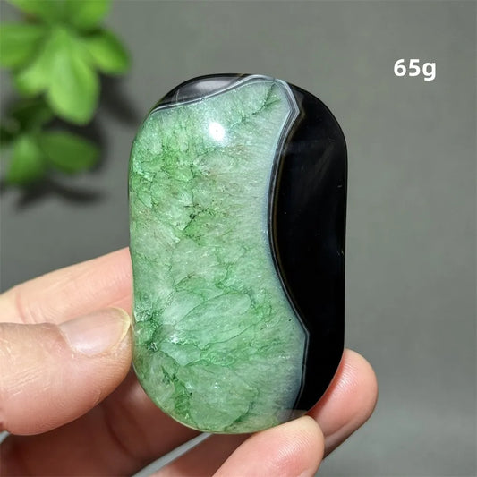 Natural Green Agate Crystal Specimen | Meditation Gem Home Decor