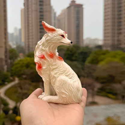 Resin Nine Tailed Fox Sculpture | Animal Figurine Home Decor