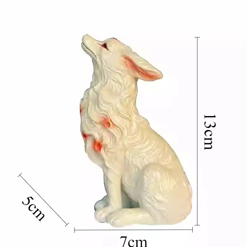 Resin Nine Tailed Fox Sculpture | Animal Figurine Home Decor
